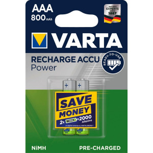 10x2 Varta Piles rechargeables NiMH 800 mAh Micro 498547-20