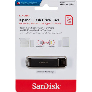 SanDisk iXpand Flash Drive Luxe 64GB TypC/Lig.SDIX70N-064G-GN6NN 723879-20