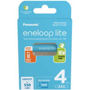 1x4 Panasonic Eneloop lite Micro 550mAh AAA Ni-MH BK-4LCCE/4BE 762666-20