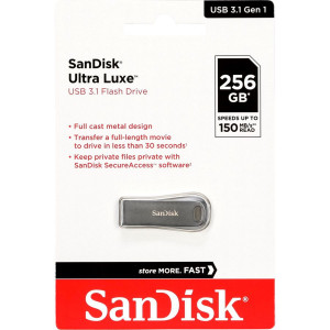 SanDisk Cruzer Ultra Luxe 256GB USB 3.1 150MB/s SDCZ74-256G-G46 723060-20