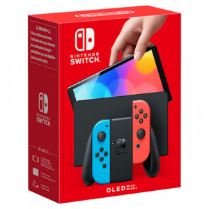 Nintendo Switch (modèle OLED) rouge néon/bleu néon 662482-20