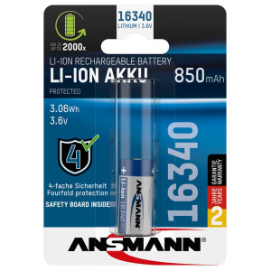 Ansmann 16340 Li-Ion Akku 850mAh 3,6V version standard 1300-0017 690741-20