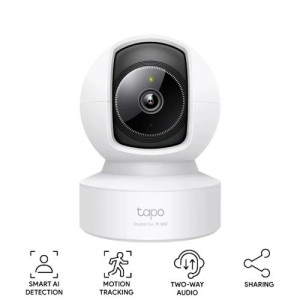 TP-Link Camera Tapo C222 Wi-Fi Indoor Pan/Tilt Security 2K, 360 Degrees, White EU DP3300704-20