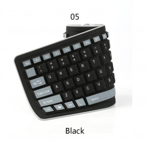 Clavier en Silicone Portable Silencieux Pliable Usb Flexible Doux Étanche Roll Up Clavier pour PC Portable Noir C5410PIEH18917-20