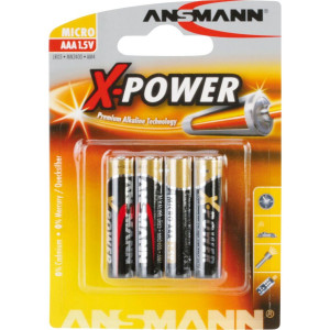 1x4 Ansmann Alcaline Micro AAA LR 03 X-Power 443800-20