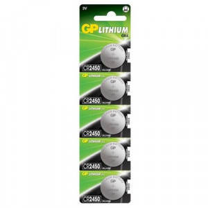 GP Battery (CR2450) Lithium coin, CR2450-7U5 (5 batteries / blister) 3V DP424176-20
