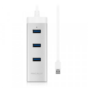 Macally U3HUBGBA Hub 3 ports USB 3.0 + 1 port Ethernet Gigabit HUBMAY0004-20