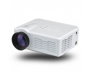 Mini videoprojecteur LED 1080p / 80 Lumen / 30 a 100 pouces / Contraste 500:1 / HDMI, USB, AV, VGA (Blanc) CM6598-20