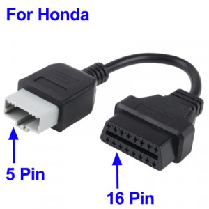 Câble diagnostic 5 Pin vers 16 Pin OBD 2 pour Honda CD5P01-20