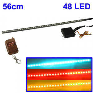 Barre à 48 LEDs Multicouleurs (56cm) avec télécommande infrarouge, 30 pattern BLMATI02-20