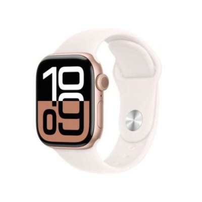 Apple Watch Series 10 GPS 42mm Rose Gold Alu Case, Light Blush Sport Band M/L EU MWWJ3 DP32700481-20