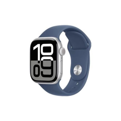 Apple Watch Series 10 GPS 42mm Silver Alu Case, Denim Sport Band M/L EU MWWC3 DP3330028-20