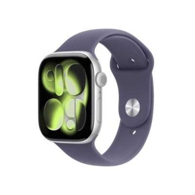 Apple Watch Series 11 (2025) GPS 46mm Silver Alu Case, Purple Fog Sport Band M/L EU MEVA4 ONLY BOX DAMAGE DP3500054-20