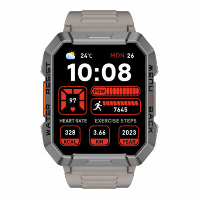 Blackview W60 (Montre Durcie Connectée 2.01'' Microphone intégré) Kaki BW60_KKI-20