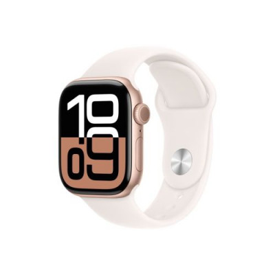 Apple Watch Series 10 GPS 42mm Rose Gold Alu Case, Light Blush Sport Band S/M EU MWWH3 DP33300994-20