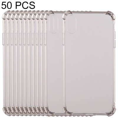50 PCS 0.75mm Dropless Transparent Case TPU pour iPhone XS Max 6,5 pouces (Brown) SH47ZF1605-20