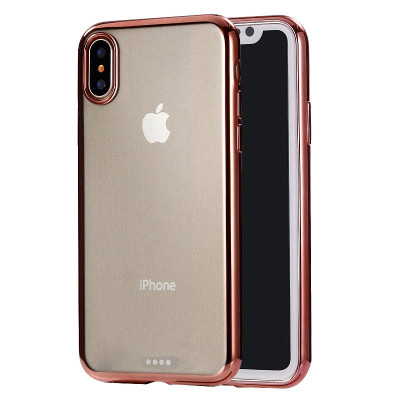 Coque arrière ultra-mince en TPU pour iPhone XR (Rose Gold) SH32RG417-20