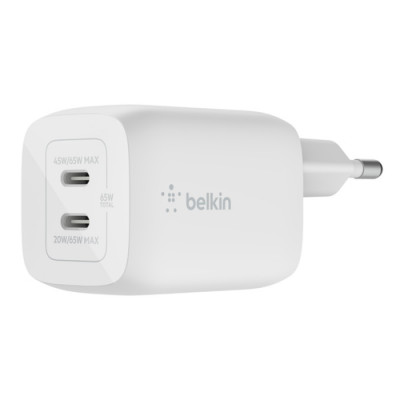 Belkin Dual Charger 65W PD USB-C, white PPS-Tech.WCH013vfWH 751319-20