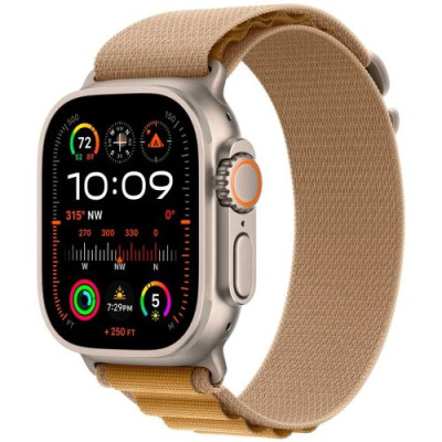 Apple Watch Ultra 2 GPS + Cellular 49mm Titanium Case with Tan Alpine Loop Strap Medium EU MX4F3 DP49200651-20