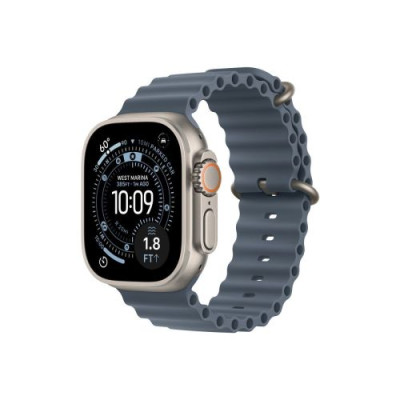 Apple Watch Ultra 3 (2025) GPS + Cellular 5G 49mm Natural Titanium Case with Anchor Blue Ocean Band EU MEWH4 ONLY BOX DAMAGE DP60500758-20