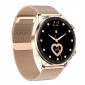 AK32 1,36 pouces IPS Tact Screen Smart Watch, Support Bluetooth Call / Blood Oxygène Surveillant, Style: Steel Watch Band (Gold)