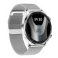 AK32 1,36 pouces IPS Tact Screen Smart Watch, Support Bluetooth Call / Blood Oxygène Surveillant, Style: Steel Watch Band (Silver)