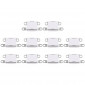 10 PCS Connecteur de Port de Charge pour iPhone 5 / 5S (Blanc)