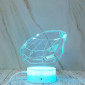 Forme de voiture de sport Creative Crack Touch gradation de la lumière de nuit décorative colorée 3D