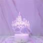 Château dans le ciel forme créative Crack Touch atténuant la lumière de nuit décorative colorée 3D
