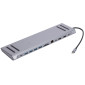 Station d'accueil 12 en 1 Type-C vers double HDMI
