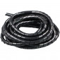 Tube de rangement d'organisateur d'enroulement de fil de tuyaux en spirale PE de 11 m, diamètre nominal: 8 mm (noir)