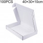 Boîte d'emballage de vêtements 100 PCS Shipping Box, couleur: blanc, taille: 40x30x10cm