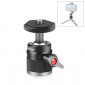 Adaptateur de tête de boule en alliage en alliage d'aluminium PULUZ 360 PANORAMA AVEC LOCK (Noir)