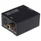 Convertisseur Coaxial Optique Numérique vers Analogique RCA Audio (Noir)