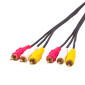 Câble Audio Vidéo RCA AV de Qualité Normale, Longueur: 1.5m