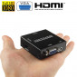 HD 1080P HDMI Mini VGA vers HDMI Scaler Box Adaptateur convertisseur vidéo numérique audio pour PC / HDTV