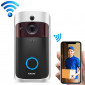 Eken V5 Smart Phone Call Visual Enregistrement Vidéo Soignée Vision de la nuit WiFi WiFi Sécurité WiFi Sécurité Home Moniteur Interphone porte de porte, standard (noir)