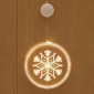 Décoration de Noël Lumière LED Lampe à suspension 3D de vacances, alimentation: batterie (flocon de neige)