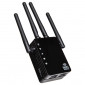 Répéteur WiFi d'extension de portée WiFi 5G/2.4G 1200Mbps avec 2 Ports Ethernet prise ue noir