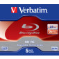 1x5 Verbatim BD-RE Blu-Ray 25GB 2x Speed, Jewel Case