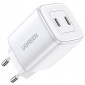 UGREEN Nexode 45W Dual USB-C PD Charger (25W+20W) white
