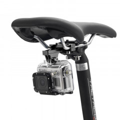 PULUZ Outdoor Photography Support d'aluminium en alliage d'aluminium pour siège de vélo pour appareil photo GoPro & Xiaomi Xiaoyi YI Sport Action (Noir)