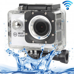 H16 1080P Caméra sport portable sans fil WiFi, écran 2,0 pouces, Generalplus 4248, 170 A + degrés Grand angle, carte TF de soutien (blanc)