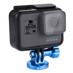 PULUZ Adaptateur pour carte trépied pour caméras CNC pour GoPro HERO5 / 4 Session / 4/3 + / 3/2/1, Xiaomi Yi, SJ4000, SJ5000, SJ6000 (Bleu)
