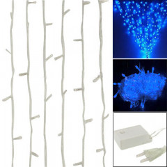Lumière de décoration de cordes de 100 LED 10m pour fête de noel 110V avec 8 modes d'affichage (bleu)