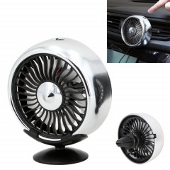 Ventilateur de refroidissement électrique multi-fonction portable sortie d'air de voiture Sucker (argent)