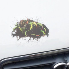 Autocollant de papier de voiture de simulation numérique caractéristique de style de monstres de bande dessinée d'effection exagérée 3D