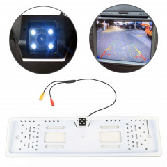 JX-9488 720x540 Pixel effectif NTSC 60HZ CMOS II Caméra de recul universelle étanche pour voiture avec 2W 80LM 5000K Lampe 4LED à lumière blanche, DC 12V, Longueur du fil: 4m (Blanc)