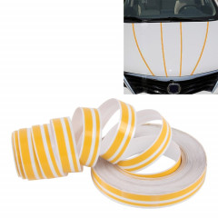 Ligne de bande de bande décorative auto-adhésive de voiture de 12mm × 9.8m (Jaune)