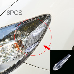 6 PCS Universel Résine Aileron Arrière Voiture Auto Aileron Arrière Extérieur Spoiler Kit Arrière Voiture Crash Bande Aileron Routé Carte Routée Muet Redresseur Réducteur De Bruit Spoiler (Transparent)